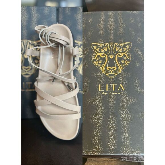 Lug Gladiator Sandal LITA by Ciara Black Leather